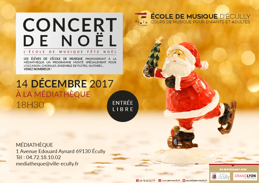 Concert de Noël 2017 Ecole de Musique Ecully