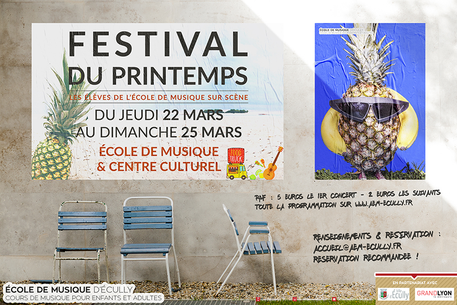 Affiche du Festival 2018 de l'école de Musique d'Écully