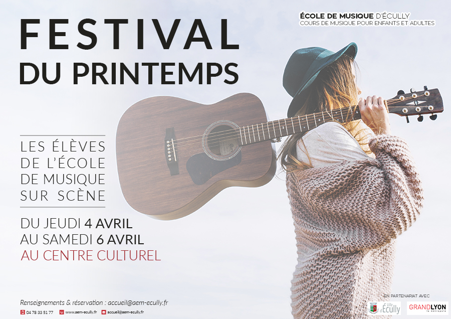 AFFICHE Festival du printemps 2019 de l'école de Musique d'Ecully