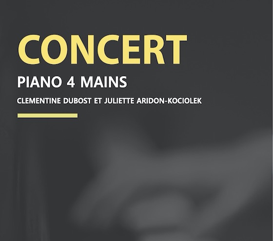 Concert de piano 4 mains le 12 novembre 2019
