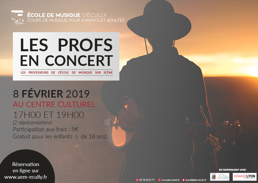 Afficge du concert 2020 des professeurs de l'école de Musique d'Écully